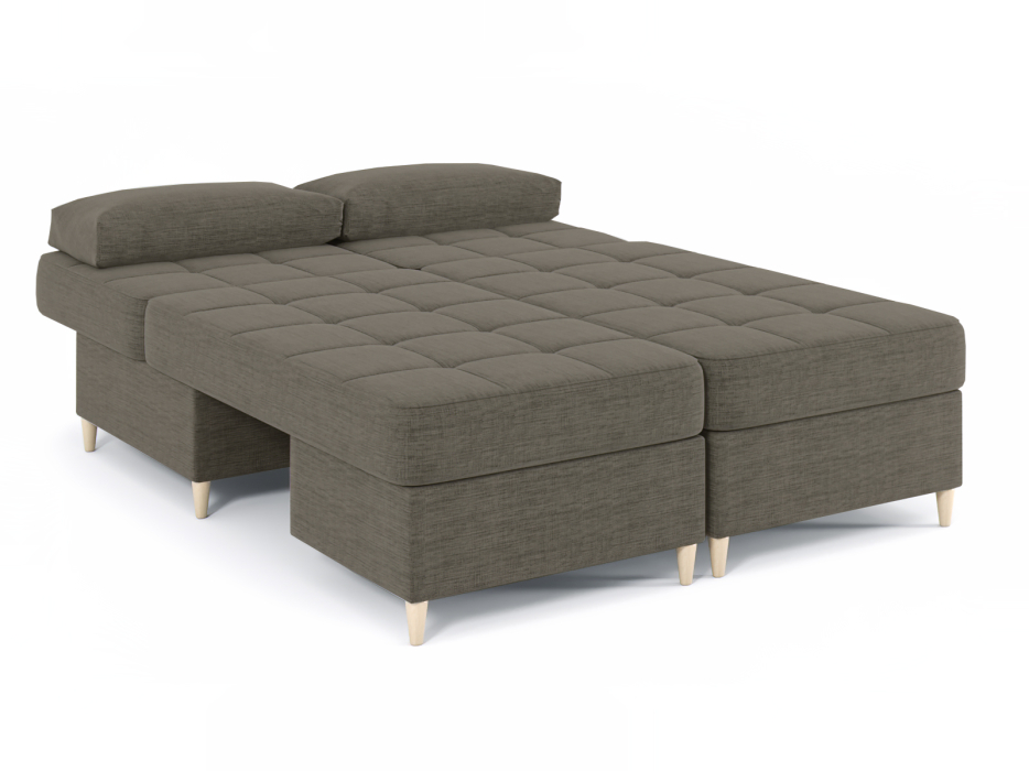 Диваны угловые в гостиную, Диван-кровать угловой Оливер 2 еврокнижка-трансформер, рогожка Люкс