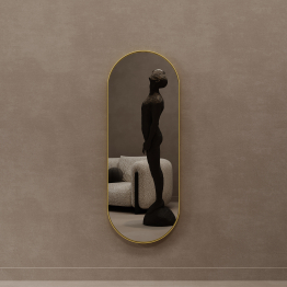 Дизайнерское настенное зеркало GENGLASS Nolvis M в металлической раме