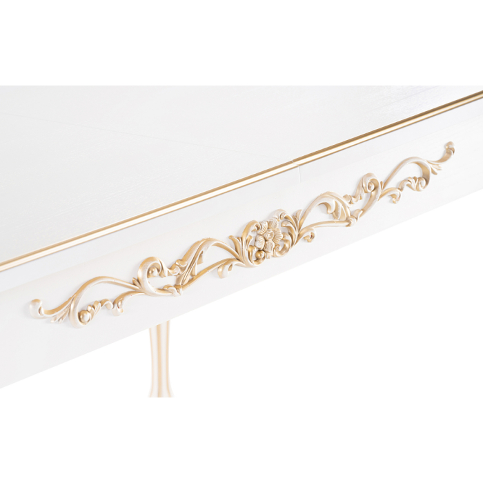 Обеденные столы, Стол деревянный Бевье молочный/золото