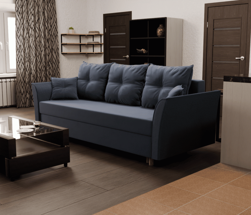 Диваны еврокнижки, Прямой диван Пандора,еврокнижка,велюр