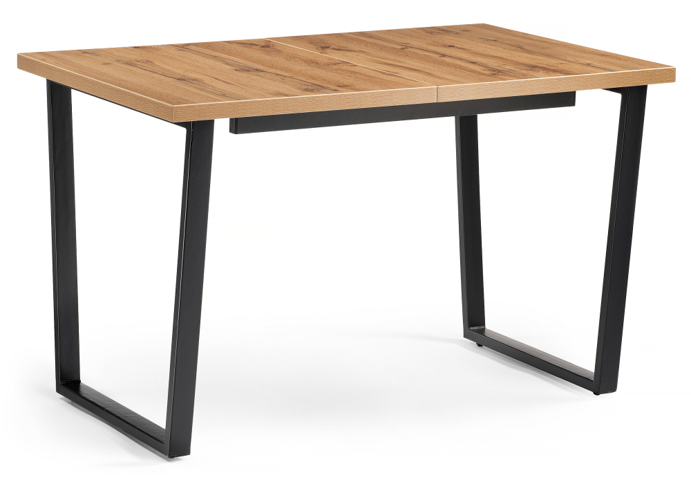 Обеденные столы, Стол деревянный раскладной Лота Лофт 120 25 мм (матовый черный)