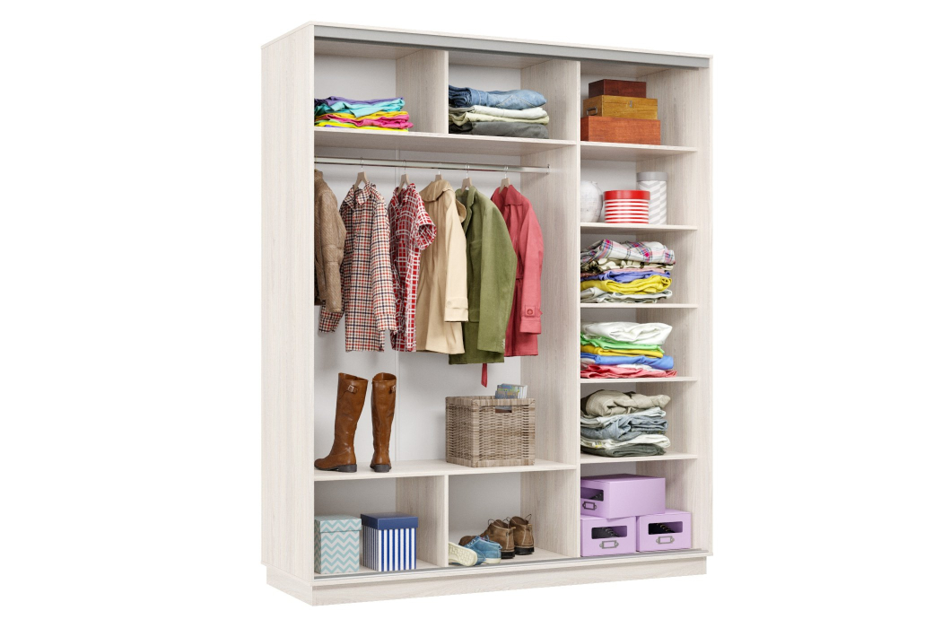 Шкафы-купе 3-х дверные, Шкаф-купе Премьер Лайт 24 (11;11;11) трехдверный