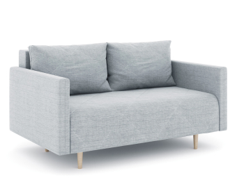 Диван прямой нераскладной Милли мини 2-х  местный с подлокотниками, рогожка Люкс