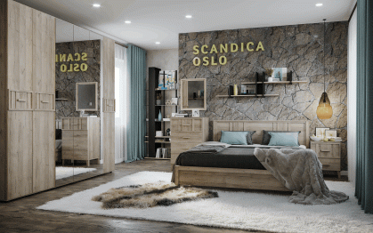 Спальня Scandica Oslo (модуль 59) Зеркало навесное