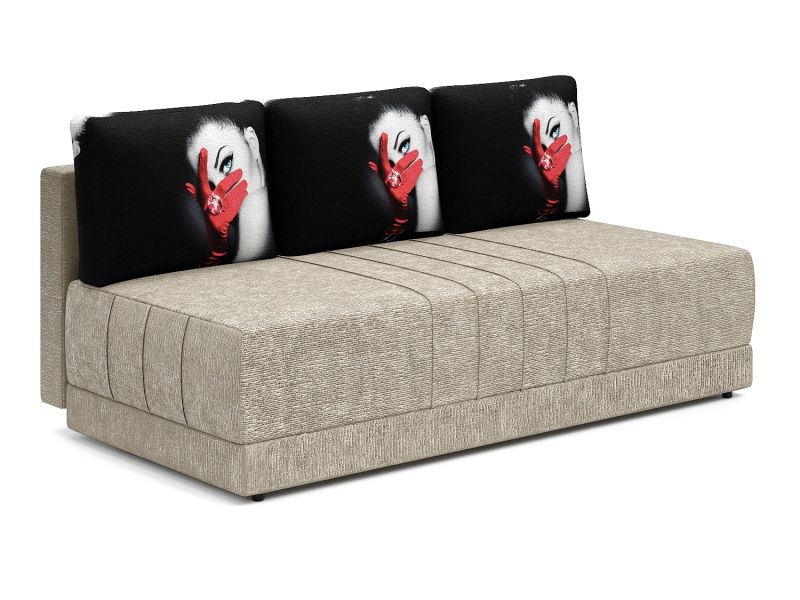 Диваны прямые, Диван-кровать Страйк, еврокнижка, велюр