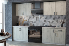 Кухонные гарнитуры, Кухня Адель 1800 дуб крафт белый