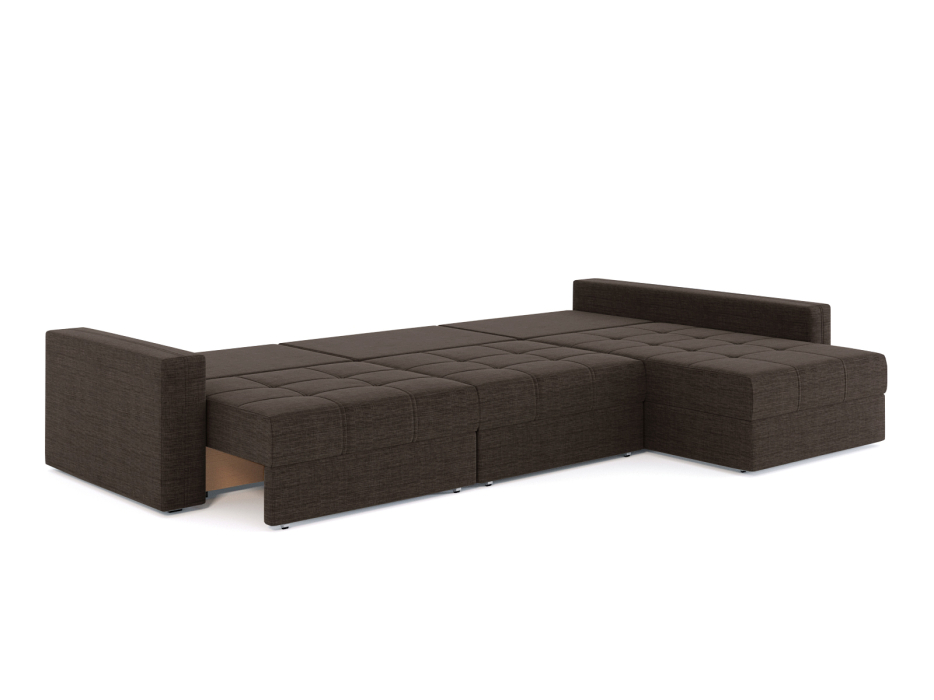 Диваны угловые в гостиную, Диван-кровать угловой Брест 3 секции еврокнижка, рогожка