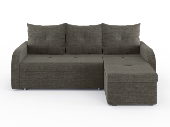 Диван-кровать угловой Мини Люкс трехсекционная еврокнижка, рогожка Люкс