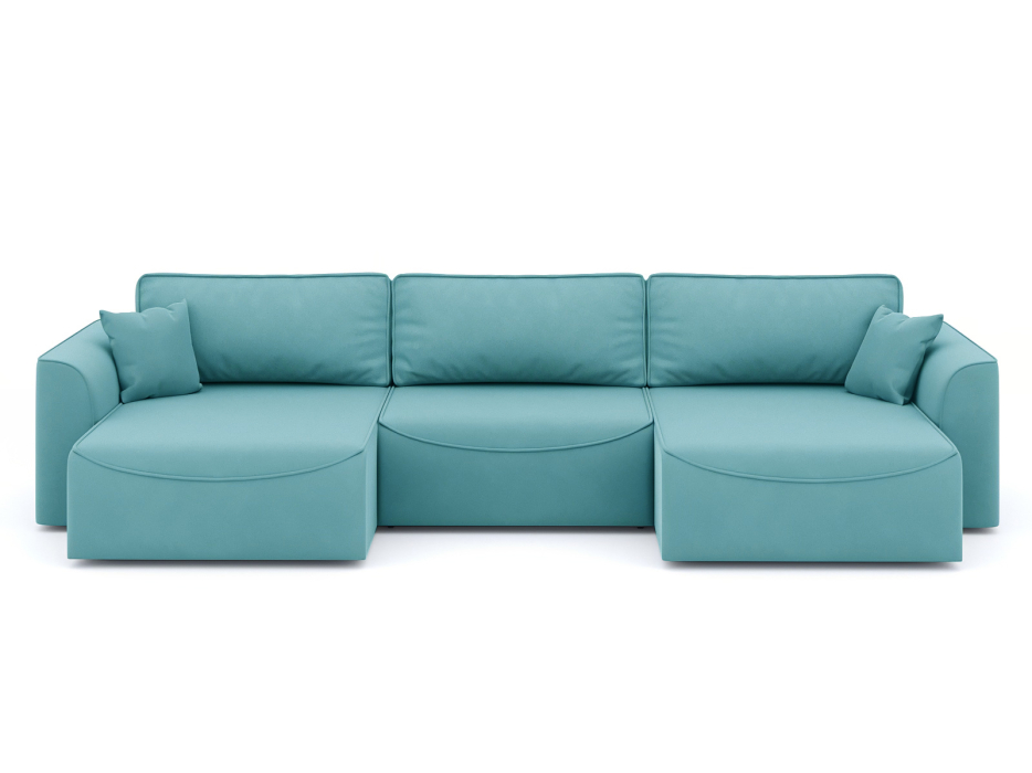 Диваны угловые в гостиную, Диван-кровать П-образный Рафаэль еврокнижка НПБ, велюр