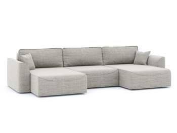 Диван-кровать П-образный Рафаэль еврокнижка НПБ, рогожка Люкс