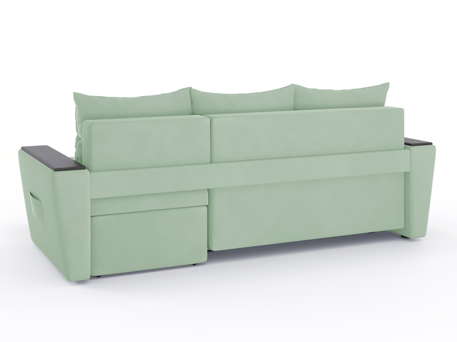 Диваны угловые в гостиную, Диван-кровать угловой Дубай Майами еврокнижка трехсекционная, велюр