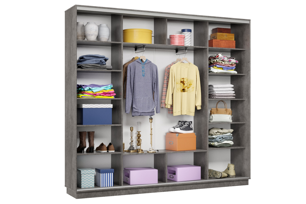 Шкафы-купе 3-х дверные, Шкаф-купе Премьер Лайт 57 (08;11;08) трехдверный