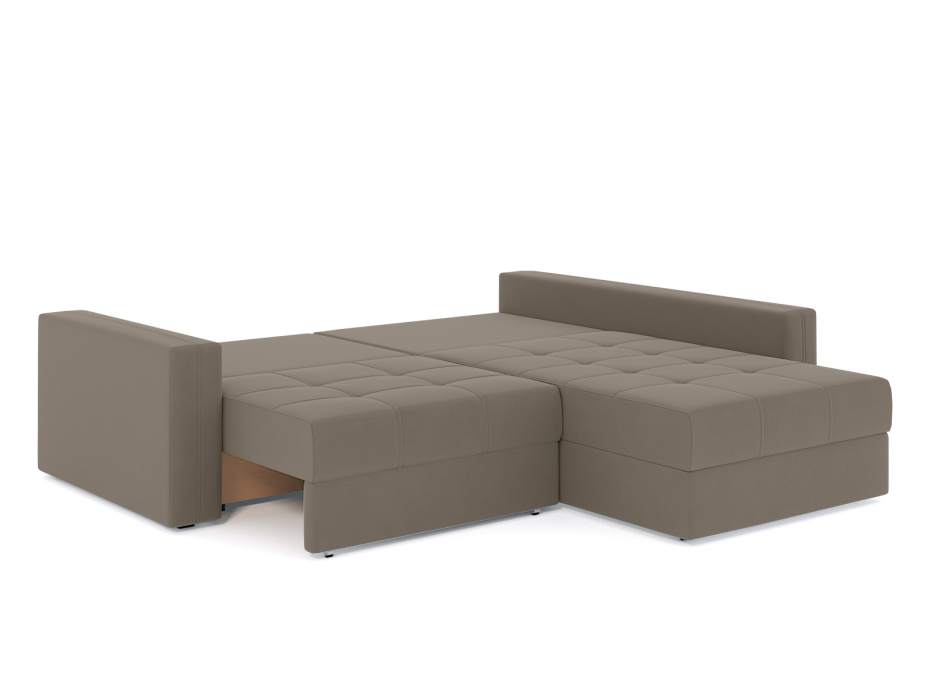 Диваны угловые в гостиную, Диван-кровать угловой Брест 2 секции еврокнижка, велюр