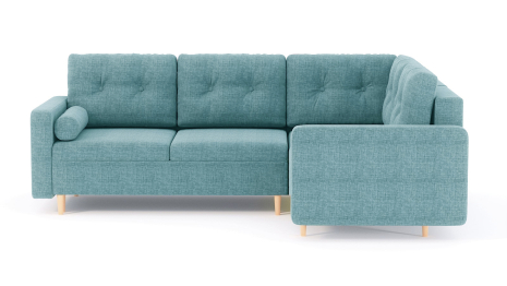 Диван-кровать угловой еврокнижка-пантограф Белфаст модульный, рогожка