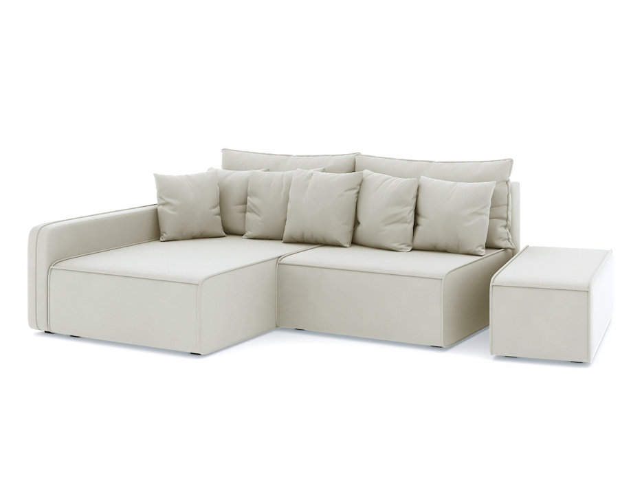 Диваны угловые в гостиную, Диван-кровать угловой Портленд еврокнижка НПБ, велюр