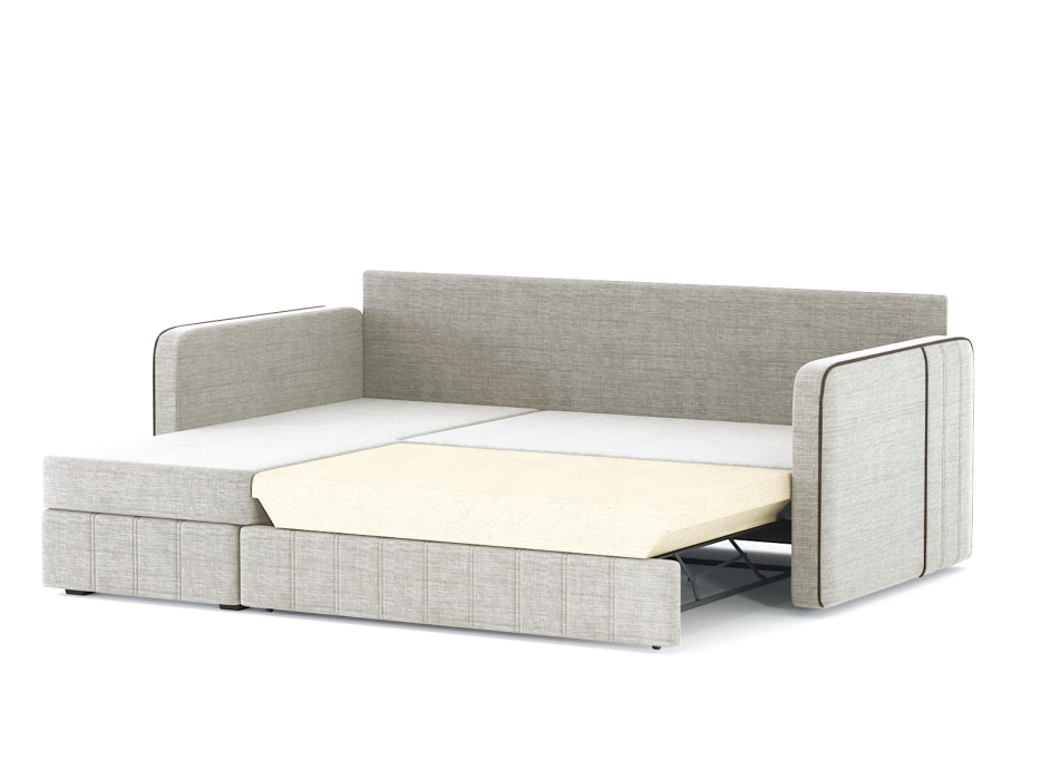 Диваны угловые в гостиную, Диван-кровать угловой Cлим дельфин, рогожка