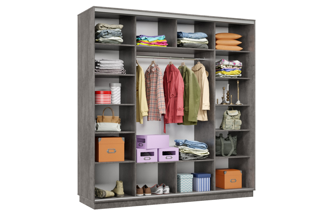 Шкафы-купе 3-х дверные, Шкаф-купе Премьер Лайт 36 (08;05;08) трехдверный