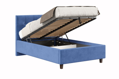 Кровать Турин 1200 с подъёмным механизмом, велюр