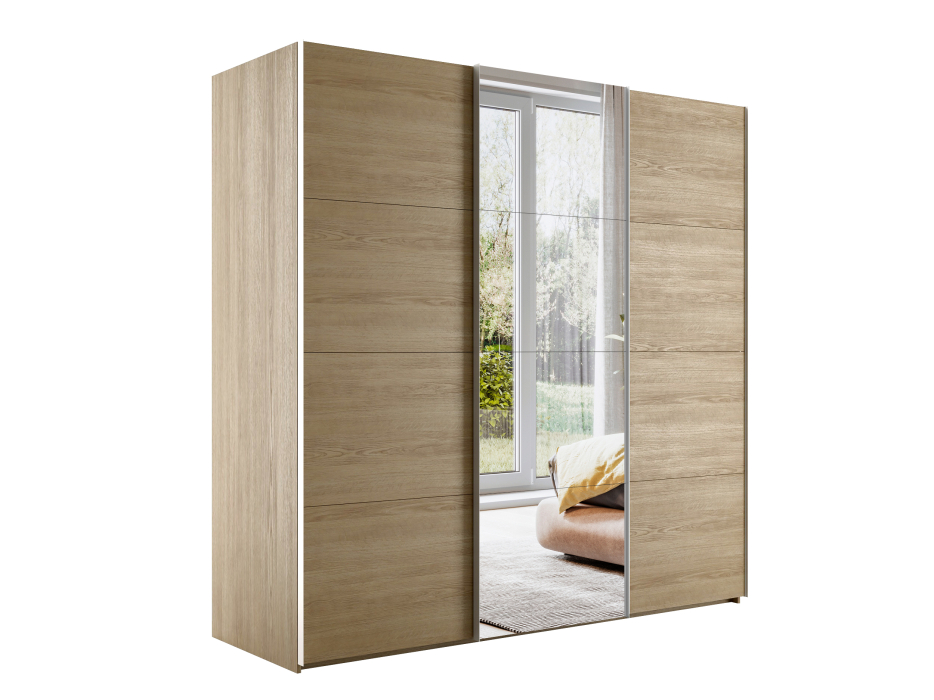 Шкафы-купе 3-х дверные, Шкаф-купе Эста ДСП+Зеркало+ДСП 270х66х240