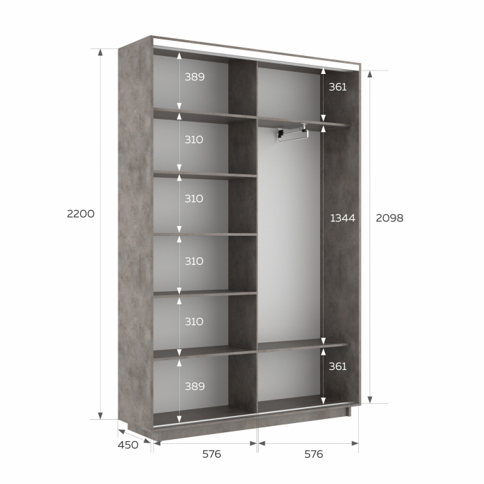Шкафы-купе 2-х дверные, Шкаф-купе Экспресс 2-х дверный Фотопечать Шары Стекла 140х45х240