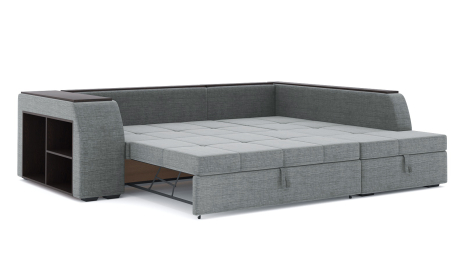 Диван-кровать угловой Брюссель дельфин, рогожка