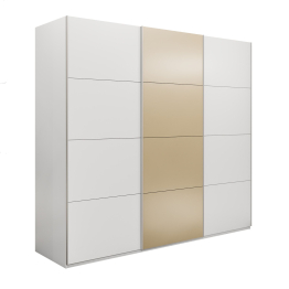 Шкаф-купе Эста 3-х дверный ДСП/Стекла фисташка/Доводчик 270х66х240