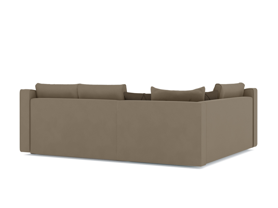 Диваны угловые в гостиную, Диван-кровать угловой Френсис дельфин, велюр