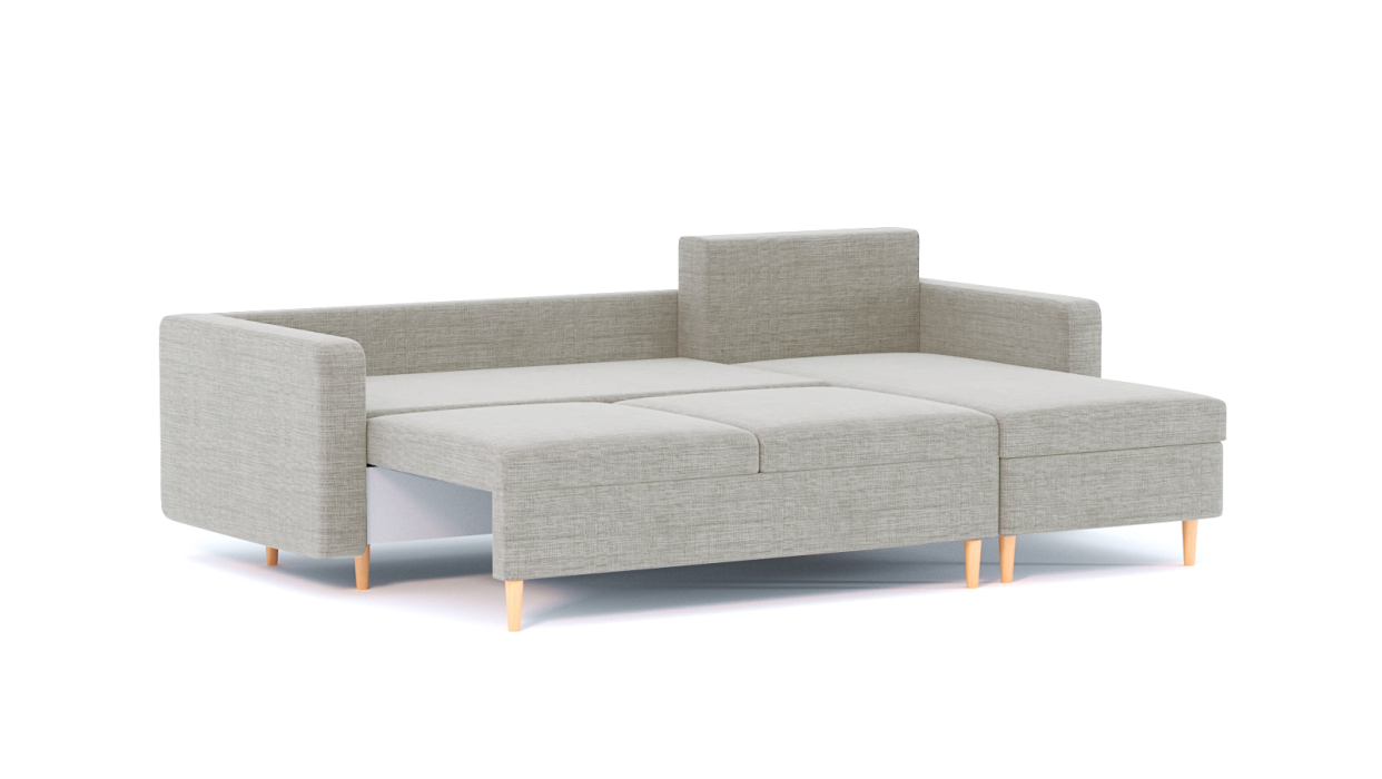 Диваны угловые в гостиную, Диван-кровать угловой еврокнижка-пантограф Белфаст, рогожка