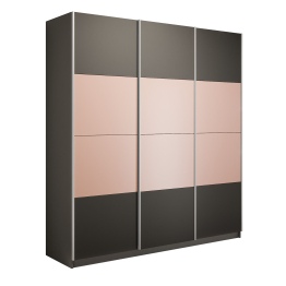 Шкаф-купе Эста 3-х дверный ДСП/Стекла пудра/Доводчик 270х66х240