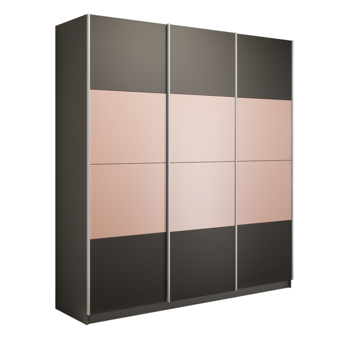 Шкафы-купе 3-х дверные, Шкаф-купе Эста 3-х дверный ДСП/Стекла пудра/Доводчик 270х66х240