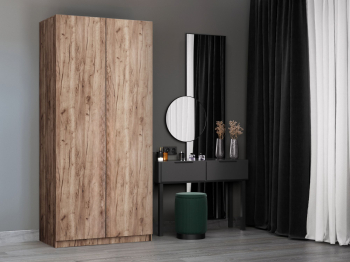 Шкаф складной Е1 Локер ("Гармошка" с системой Push to Move/Правый)101х52,5х220 см, с модулем