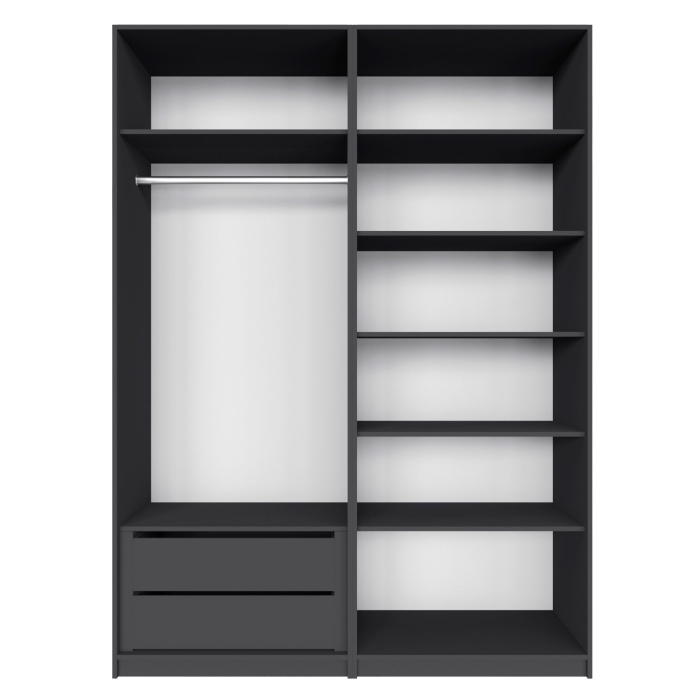 Шкафы распашные, Распашной шкаф Локер 800+800 (Гармошка) с ящиками и полками справа