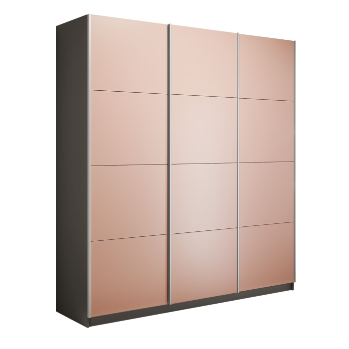 Шкафы-купе 3-х дверные, Шкаф-купе Эста 3-х дверный Стекла пудра/Доводчик 240х66х240