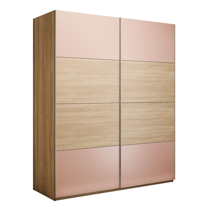 Шкафы-купе 2-х дверные, Шкаф-купе Эста 2-х дверный ДСП/Стекла пудра/Доводчик 160х66х240