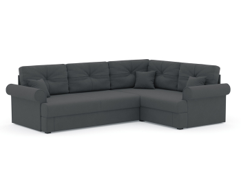 Диван-кровать угловой Мирта дельфин, велюр