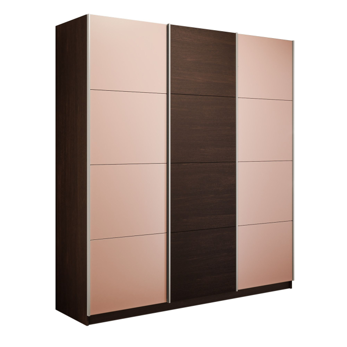 Шкафы-купе 3-х дверные, Шкаф-купе Эста 3-х дверный ДСП/Стекла пудра/Доводчик 300х66х240