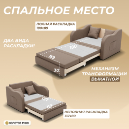 Прямой диван Бали ППУ, велюр