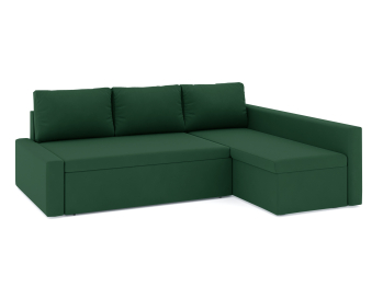 Диван-кровать угловой Фрихетен дельфин, велюр