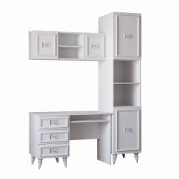 Шкаф пенал Валенсия серебро 45х60х220 см