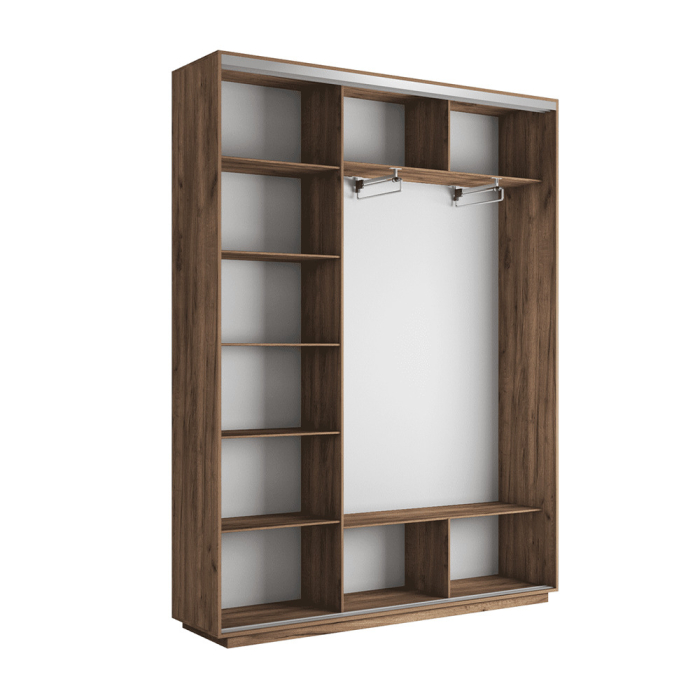 Шкафы-купе 3-х дверные, Шкаф-купе Экспресс 3-х дверный Фотопечать Ленты Стекла 210х45х240