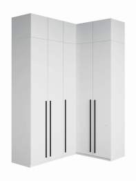 Угловой шкаф для одежды распашной с ящиками и антресолью, София, 2600х1700х1300мм