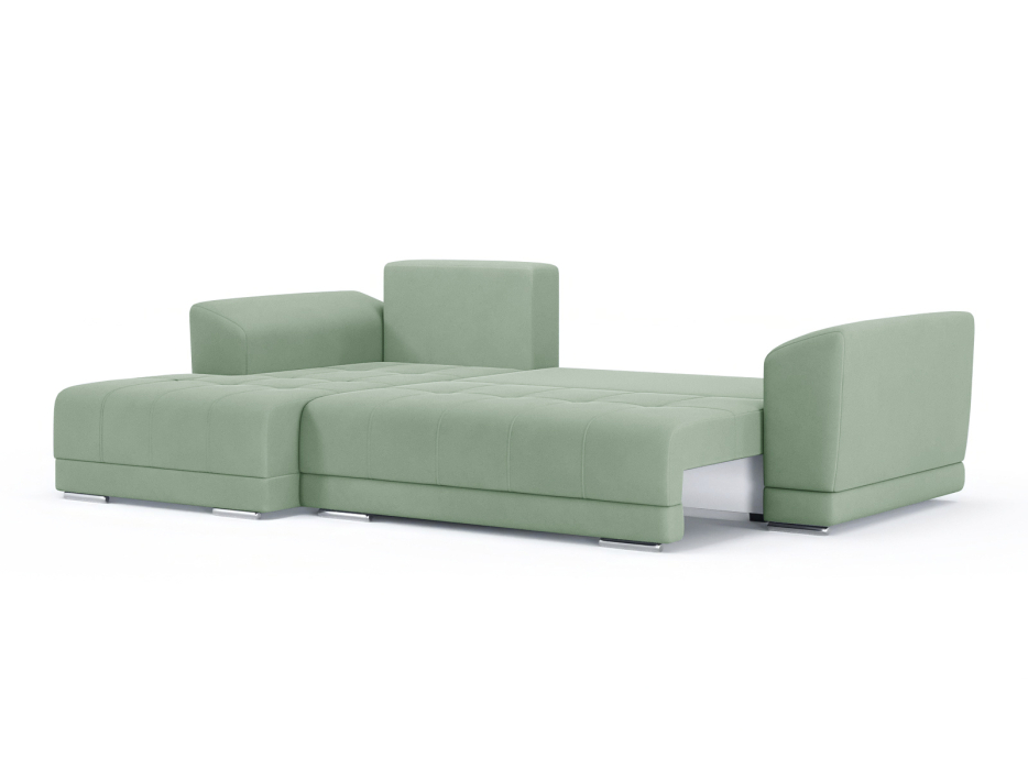 Диваны угловые в гостиную, Диван-кровать угловой Рентон еврокнижка, велюр