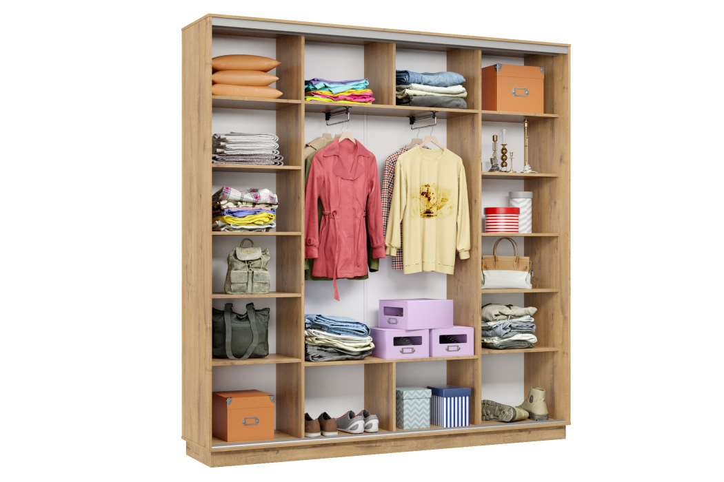 Шкафы-купе 3-х дверные, Шкаф-купе Премьер Лайт 35 (08;11;08) трехдверный