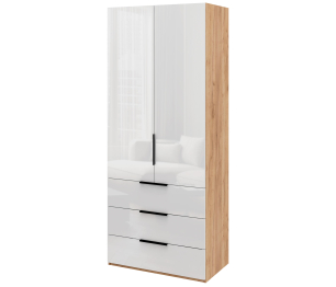 Шкаф 2-х дверный с ящиками 90 см Люкс