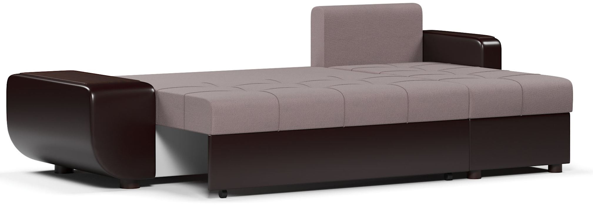 Диваны угловые в гостиную, Диван-кровать угловой Атланта со столиком еврокнижка,велюр+экокожа