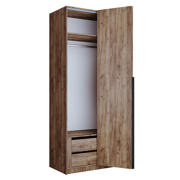 Шкафы распашные, Шкаф складной Е1 Локер ("Гармошка") 101х52,5х220 см, с модулем