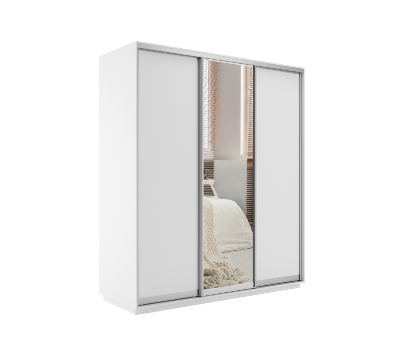 Шкафы-купе, Шкаф-купе Экспресс Медиум (1 зеркало) трио 2200 x 2400 x 600