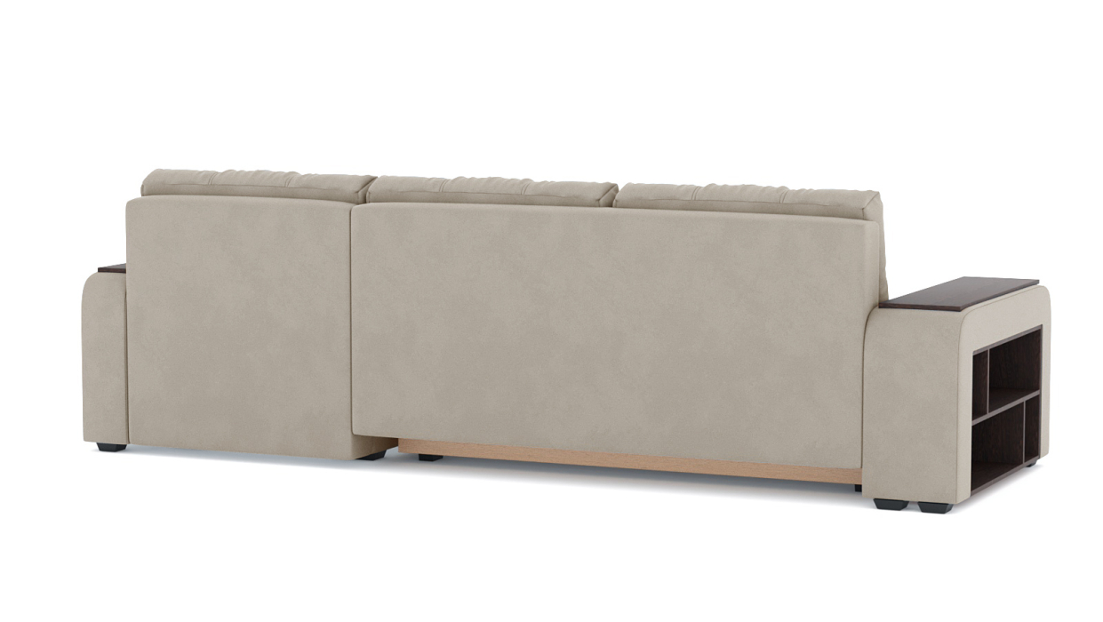 Диваны угловые в гостиную, Диван-кровать угловой Милан ПБ еврокнижка, велюр