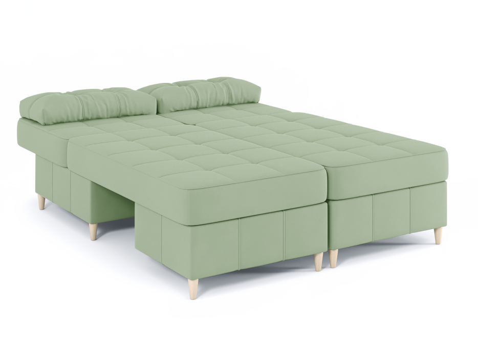 Диваны угловые в гостиную, Диван-кровать угловой Оливер Люкс 2 еврокнижка-трансформер, велюр