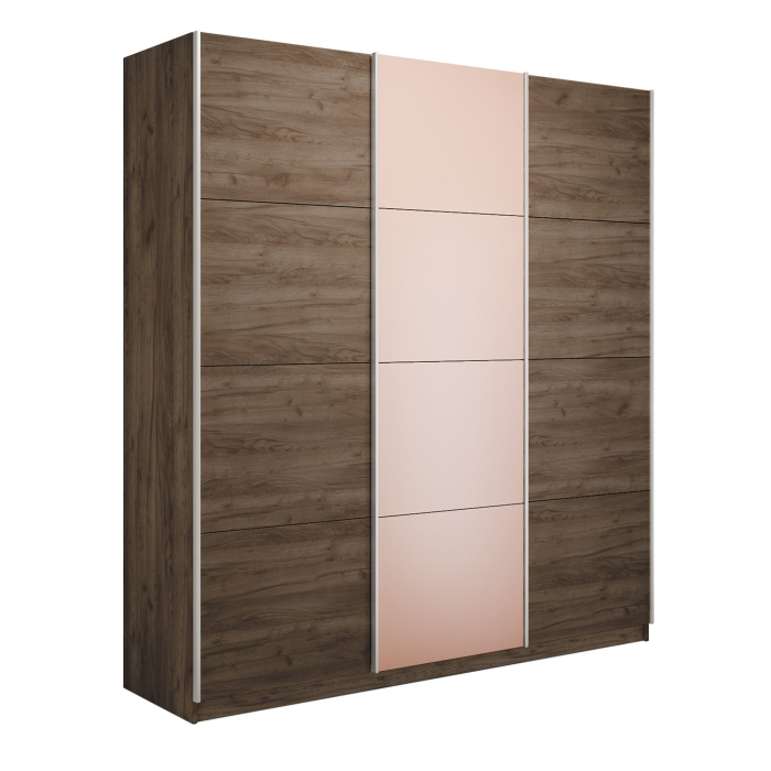 Шкафы-купе 3-х дверные, Шкаф-купе Эста 3-х дверный ДСП/Стекла пудра/Доводчик 240х66х240